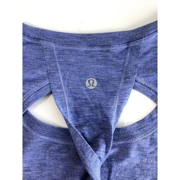 Lululemon STOP DROP AND SQUAT Long Sleeve Heathered Blue (FLAWS) - Picture 11 of 13